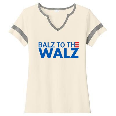 Balz To The Walz Harris Walz 2024 Ladies Halftime Notch Neck Tee