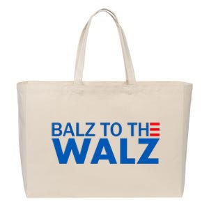 Balz To The Walz Harris Walz 2024 Cotton Canvas Jumbo Tote