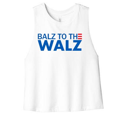 Balz To The Walz Harris Walz 2024 Women's Racerback Cropped Tank