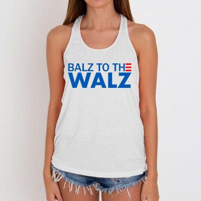 Balz To The Walz Harris Walz 2024 Women's Knotted Racerback Tank