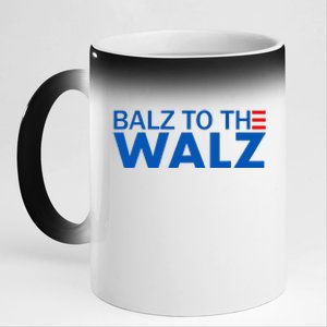 Balz To The Walz Harris Walz 2024 11oz Black Color Changing Mug