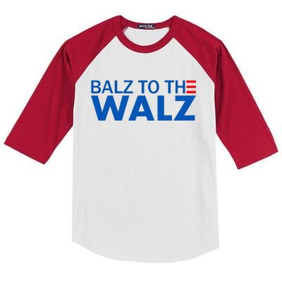 Balz To The Walz Harris Walz 2024 Kids Colorblock Raglan Jersey