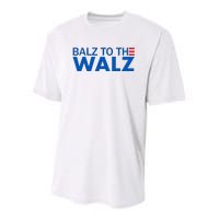 Balz To The Walz Harris Walz 2024 Youth Performance Sprint T-Shirt