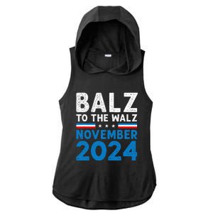 Balz To The Walz Kamala Harris Tim Walz 2024 Ladies PosiCharge Tri-Blend Wicking Draft Hoodie Tank