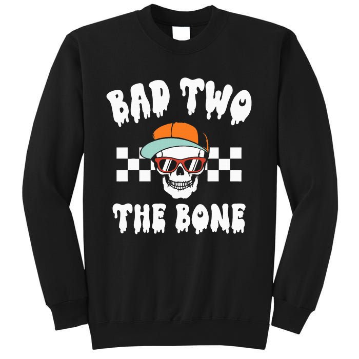 Bad To The Bone Skeleton Halloween Two Birthday Sweatshirt