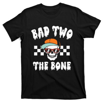 Bad To The Bone Skeleton Halloween Two Birthday T-Shirt