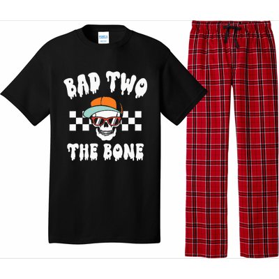 Bad To The Bone Skeleton Halloween Two Birthday Pajama Set