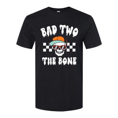 Bad To The Bone Skeleton Halloween Two Birthday Softstyle CVC T-Shirt