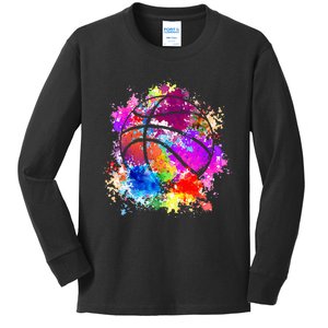 Basketball Teenagers Teens Women Baller Dunking Kids Long Sleeve Shirt