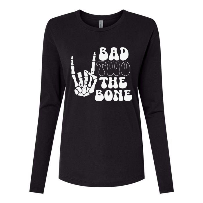 Bad Two The Bone Birthday 2nd 2 Years Old Birthday Gift Womens Cotton Relaxed Long Sleeve T-Shirt