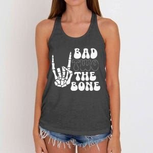 Bad Two The Bone Birthday 2nd 2 Years Old Birthday Gift Women's Knotted Racerback Tank