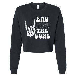 Bad Two The Bone Birthday 2nd 2 Years Old Birthday Gift Cropped Pullover Crew