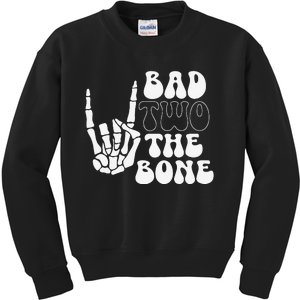 Bad Two The Bone Birthday 2nd 2 Years Old Birthday Gift Kids Sweatshirt