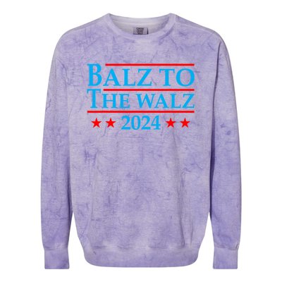 Balz To The Walz 2024 Kamala Harris Tim Waltz Election Colorblast Crewneck Sweatshirt