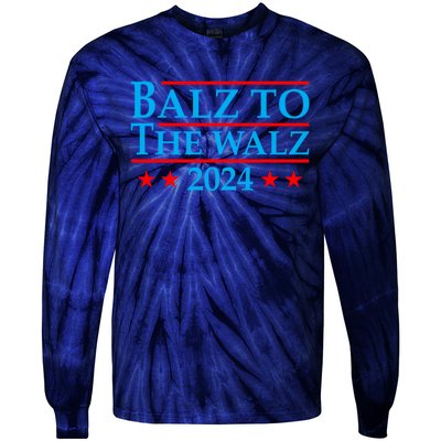 Balz To The Walz 2024 Kamala Harris Tim Waltz Election Tie-Dye Long Sleeve Shirt