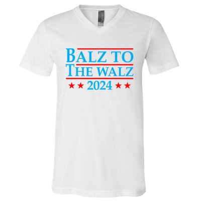 Balz To The Walz 2024 Kamala Harris Tim Waltz Election V-Neck T-Shirt