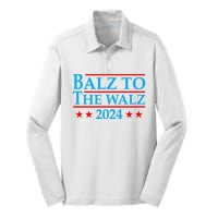 Balz To The Walz 2024 Kamala Harris Tim Waltz Election Silk Touch Performance Long Sleeve Polo