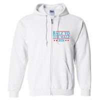 Balz To The Walz 2024 Kamala Harris Tim Waltz Election Full Zip Hoodie