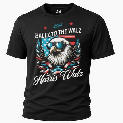 Ballz To The Walz Harris Walz 2024 Sunglasses Eagle Election Cooling Performance Crew T-Shirt