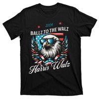 Ballz To The Walz Harris Walz 2024 Sunglasses Eagle Election T-Shirt