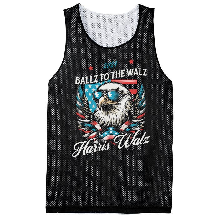 Ballz To The Walz Harris Walz 2024 Sunglasses Eagle Election Mesh Reversible Basketball Jersey Tank