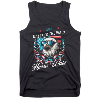 Ballz To The Walz Harris Walz 2024 Sunglasses Eagle Election Tank Top