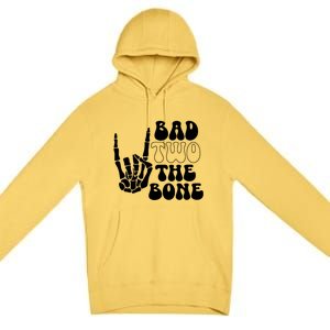 Bad Two The Bone Birthday 2nd 2 Years Old Birthday Boy Girl Premium Pullover Hoodie