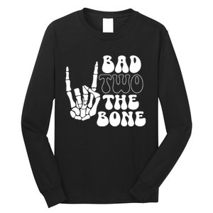 Bad Two The Bone Birthday 2nd 2 Years Old Birthday Boy Girl Long Sleeve Shirt