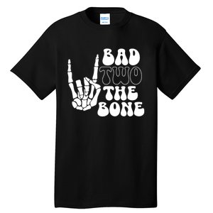 Bad Two The Bone Birthday 2nd 2 Years Old Birthday Boy Girl Tall T-Shirt