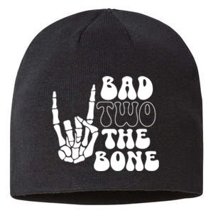 Bad Two The Bone Birthday 2nd 2 Years Old Birthday Boy Girl Sustainable Beanie