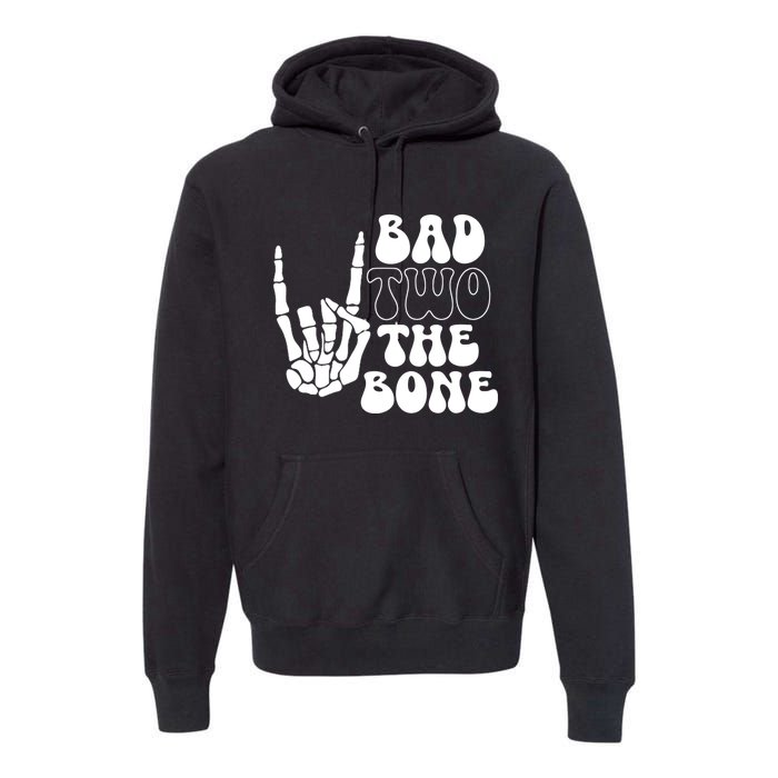 Bad Two The Bone Birthday 2nd 2 Years Old Birthday Boy Girl Premium Hoodie