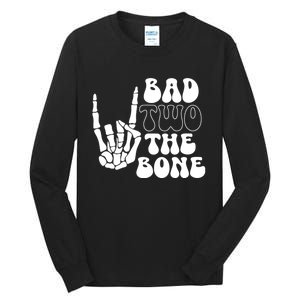 Bad Two The Bone Birthday 2nd 2 Years Old Birthday Boy Girl Tall Long Sleeve T-Shirt