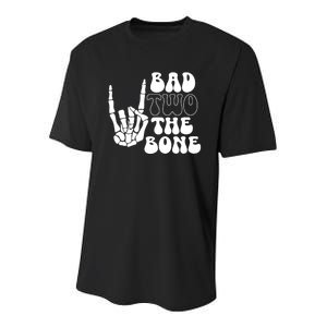 Bad Two The Bone Birthday 2nd 2 Years Old Birthday Boy Girl Youth Performance Sprint T-Shirt