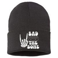 Bad Two The Bone Birthday 2nd 2 Years Old Birthday Boy Girl Sustainable Knit Beanie