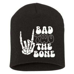 Bad Two The Bone Birthday 2nd 2 Years Old Birthday Boy Girl Short Acrylic Beanie