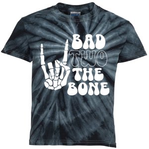 Bad Two The Bone Birthday 2nd 2 Years Old Birthday Boy Girl Kids Tie-Dye T-Shirt