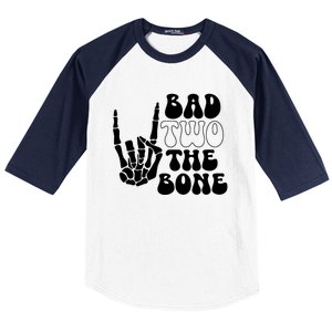 Bad Two The Bone Birthday 2nd 2 Years Old Birthday Boy Girl Baseball Sleeve Shirt