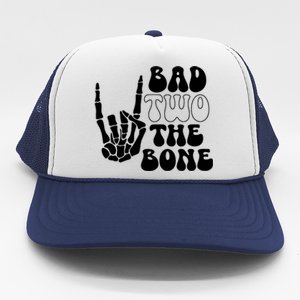 Bad Two The Bone Birthday 2nd 2 Years Old Birthday Boy Girl Trucker Hat