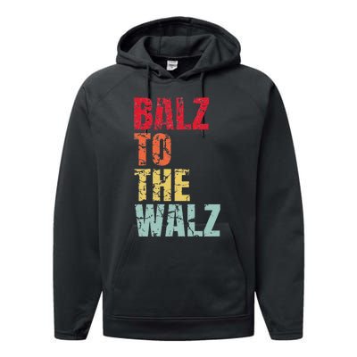 Balz To The Walz Harris Walz 2024 Performance Fleece Hoodie