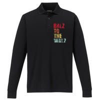 Balz To The Walz Harris Walz 2024 Performance Long Sleeve Polo