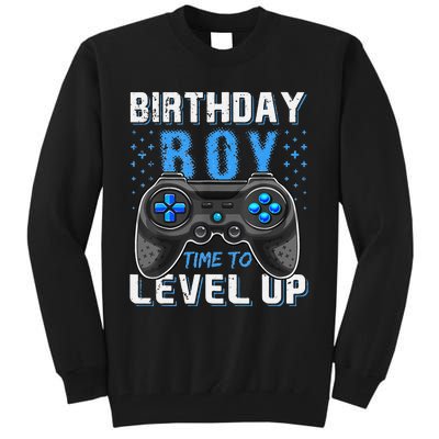 Birthday Time To Level Up Video Game Birthday Gamer Gift Tall Sweatshirt