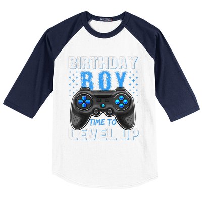 Birthday Time To Level Up Video Game Birthday Gamer Gift Baseball Sleeve Shirt