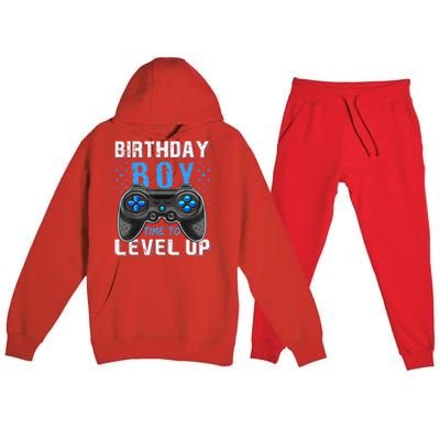 Birthday Time To Level Up Video Game Birthday Gamer Gift Premium Hooded Sweatsuit Set