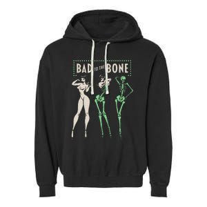 Bad To The Bone Girl Skeleton Garment-Dyed Fleece Hoodie