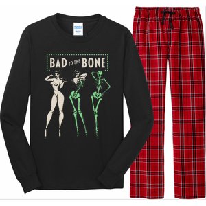 Bad To The Bone Girl Skeleton Long Sleeve Pajama Set