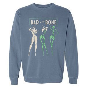 Bad To The Bone Girl Skeleton Garment-Dyed Sweatshirt