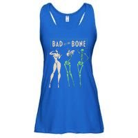 Bad To The Bone Girl Skeleton Ladies Essential Flowy Tank