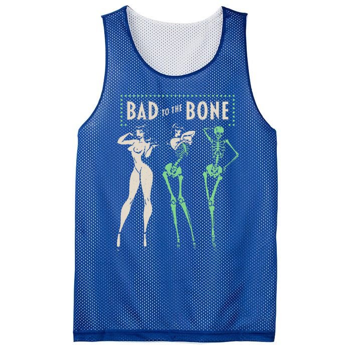 Bad To The Bone Girl Skeleton Mesh Reversible Basketball Jersey Tank