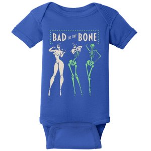 Bad To The Bone Girl Skeleton Baby Bodysuit