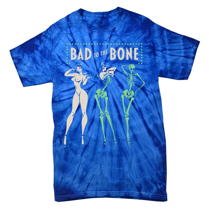 Bad To The Bone Girl Skeleton Tie-Dye T-Shirt